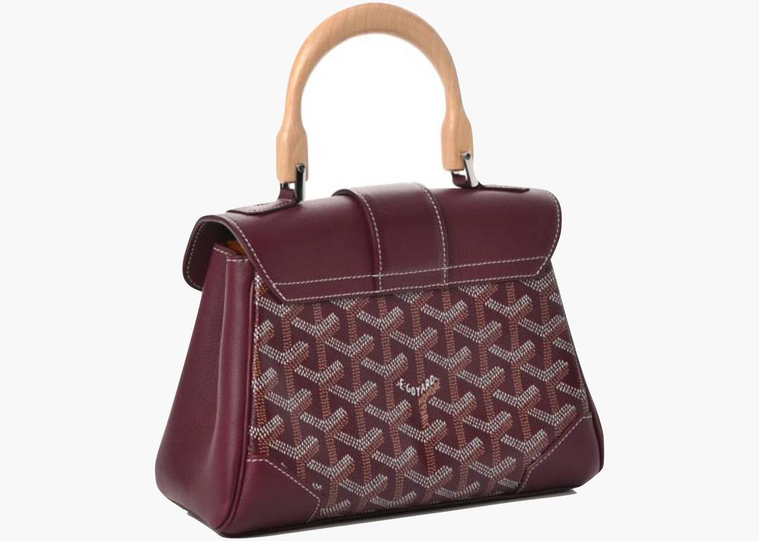 Goyard Burgundy Goyardine Coated Canvas And Leather Saigon PM Top