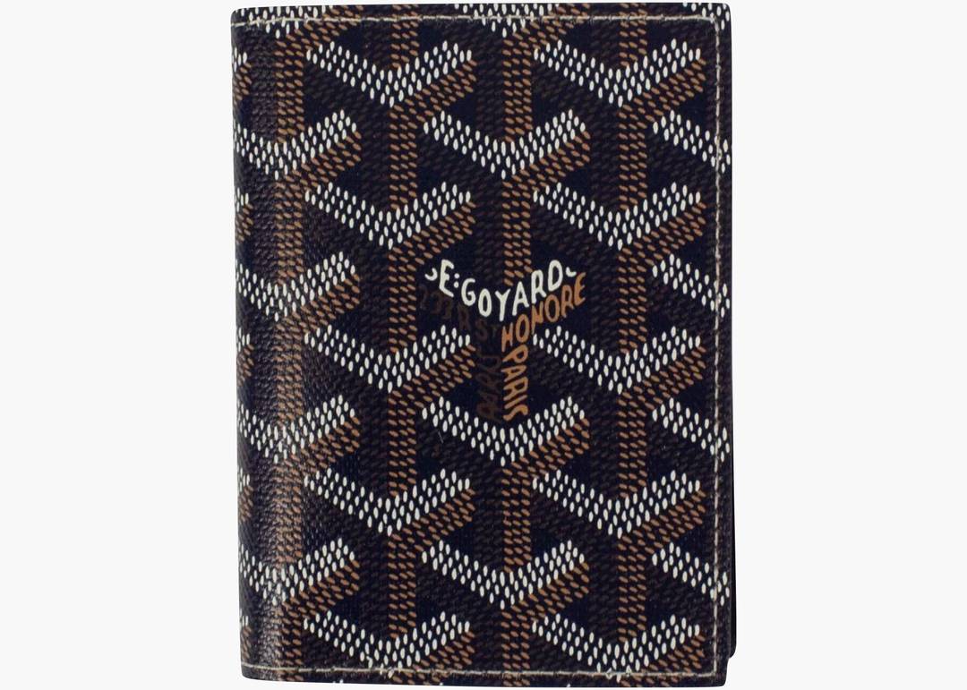 Goyard Navy Blue Goyardine Coated Canvas Bifold Card Holder Goyard