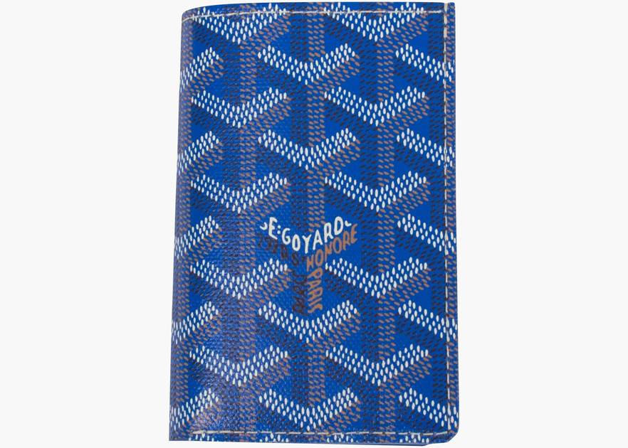 Goyard Saint Pierre Card Holder Sky Blue in Canvas/Calfskin - US