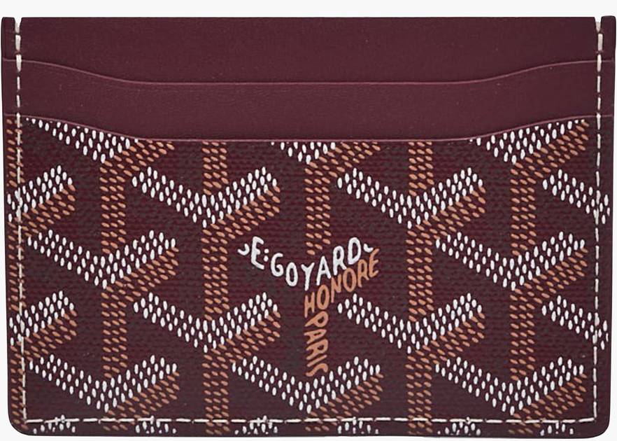 Goyard Saint-Pierre Card Wallet, Burgundy