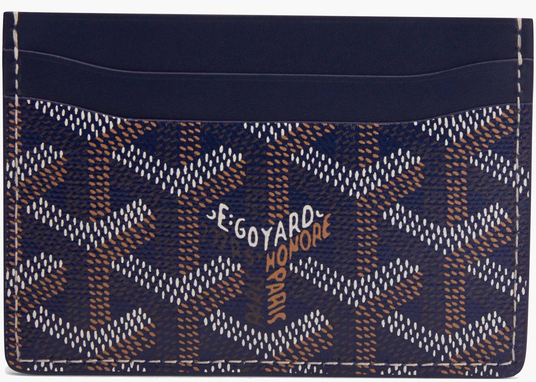 Goyard Saint-Sulpice Card Wallet, Navy Blue