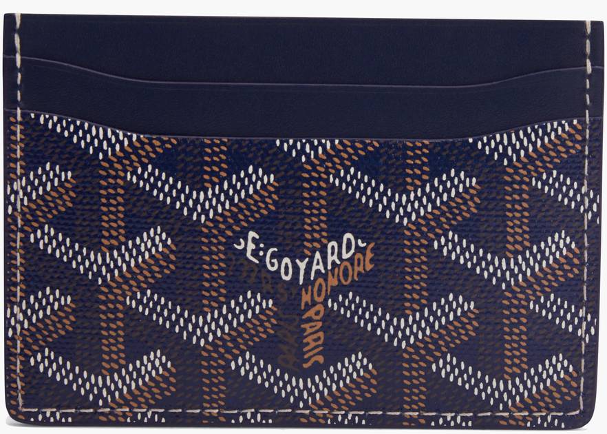 GOYARD Goyardine Saint Sulpice Card Holder Navy 219029