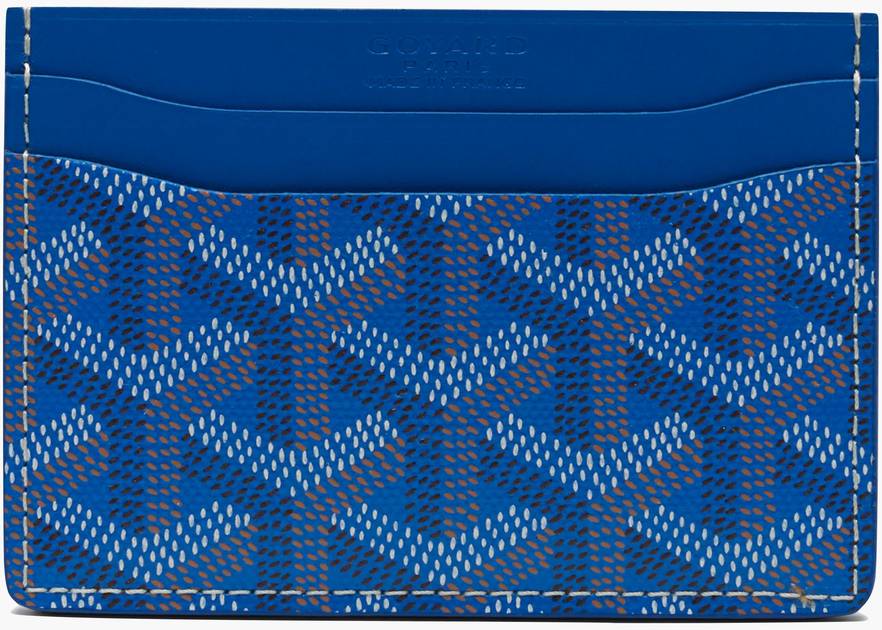 Goyard Saint Sulpice Card Holder Goyardine Royal Blue in Coated