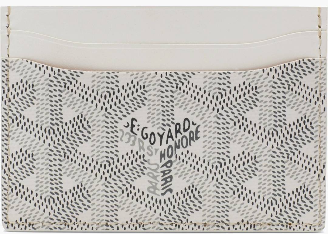 Genuine Goyard Paris Saint Sulphice White Leather Card Holder Wallet  Cardholder