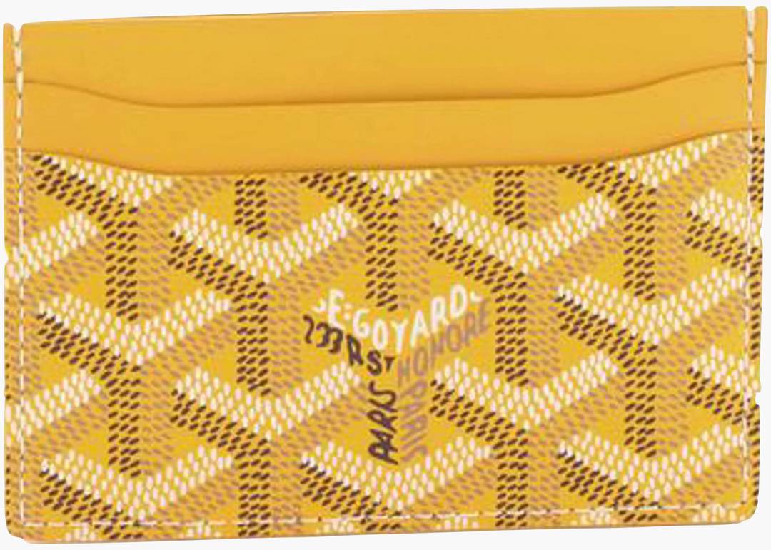 Goyard Saint Sulpice Card Holder Goyardine Yellow