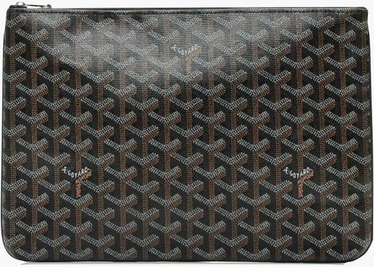 Goyard Senat Pouch Goyardine PM Black/Tan in Canvas with Silver-tone - US