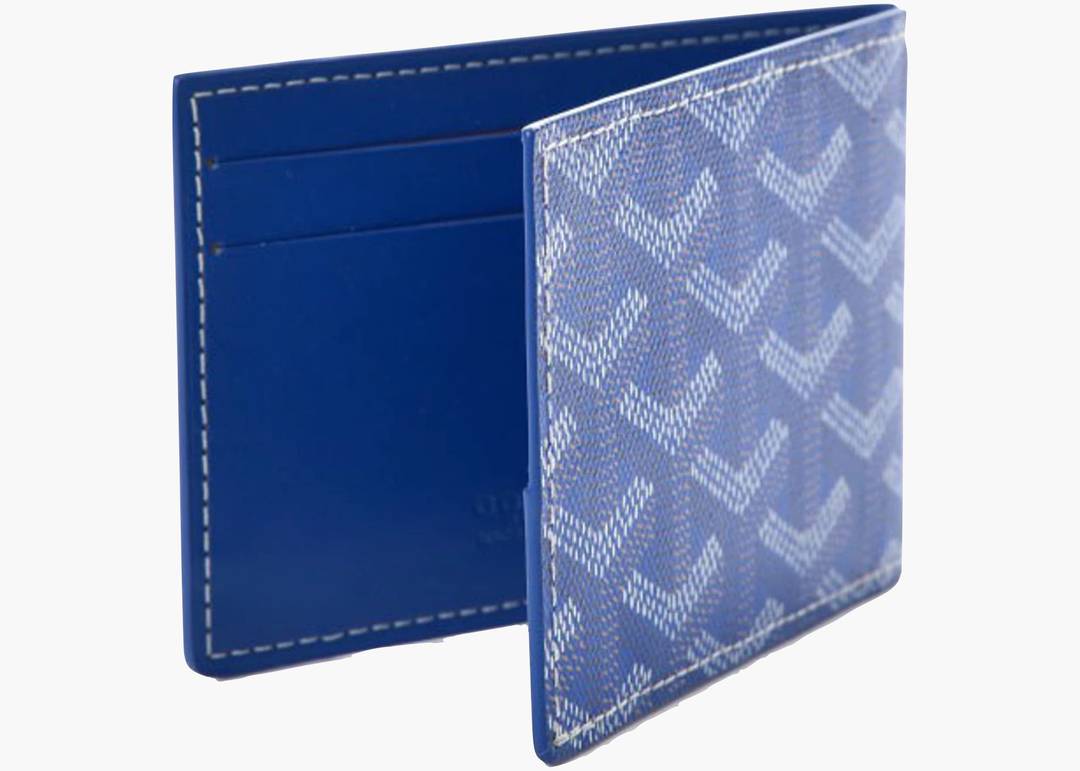 Goyard Slot Wallet Victoire Companion Goyardine Blue in Coated