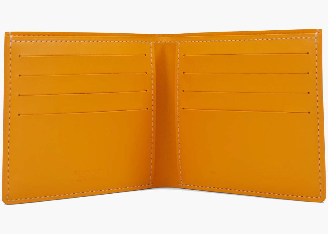 Goyard Mens Yellow Victoire Bi Fold Wallet