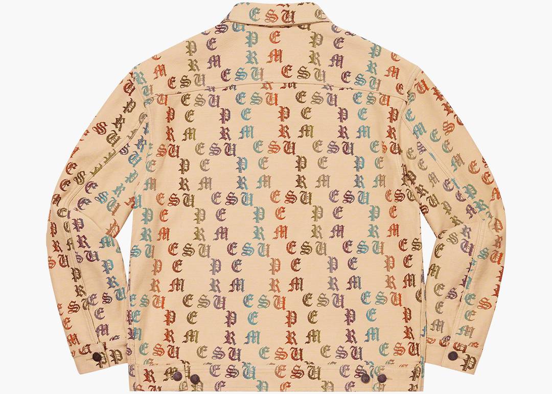 Supreme Gradient Jacquard Denim Work Jacket Tan | Hype Clothinga