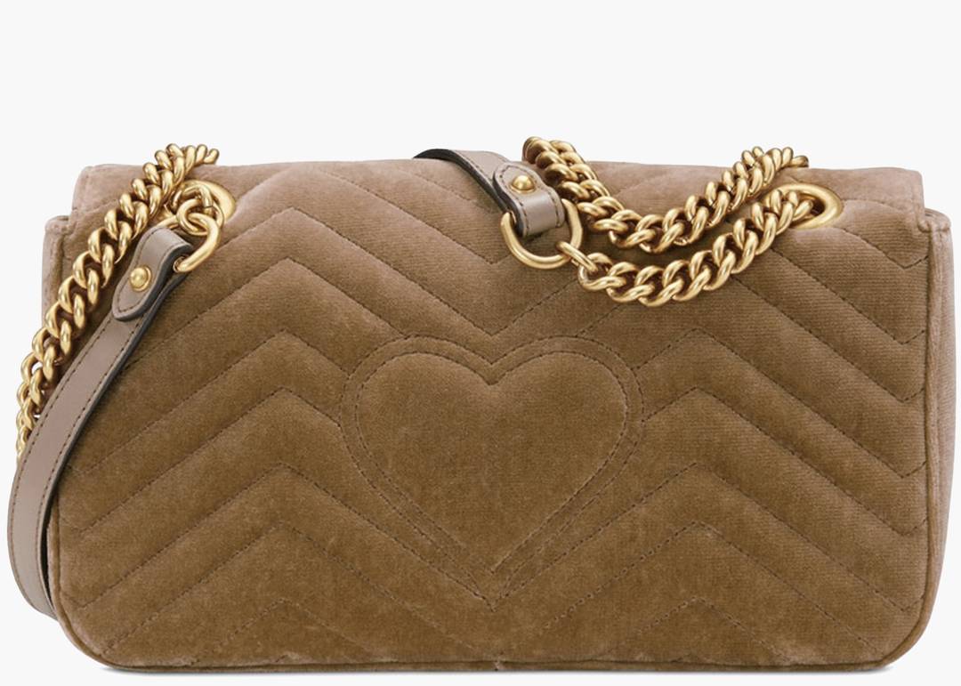 Gucci Small Velvet Marmont Matelasse Shoulder Bag - Brown Shoulder Bags,  Handbags - GUC1358093