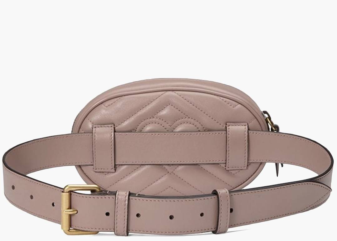 Gucci GG Marmont Belt Bag Matelasse Dusty Pink