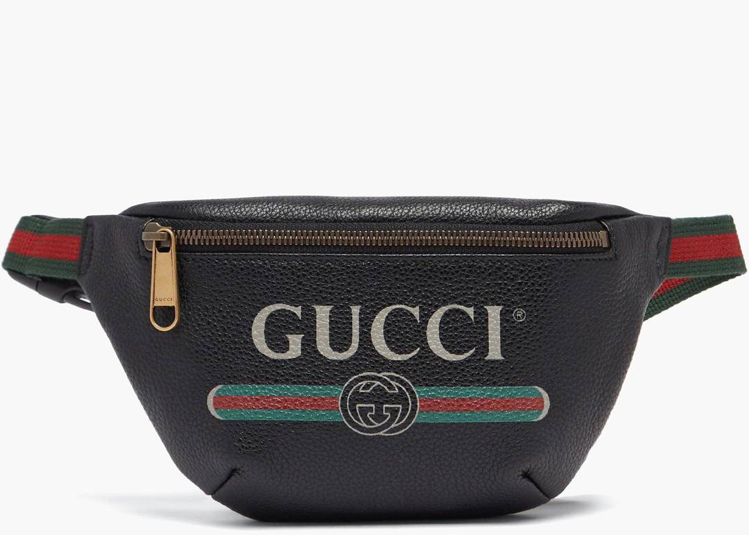 Gucci Print Belt Bag Vintage Logo Small Black