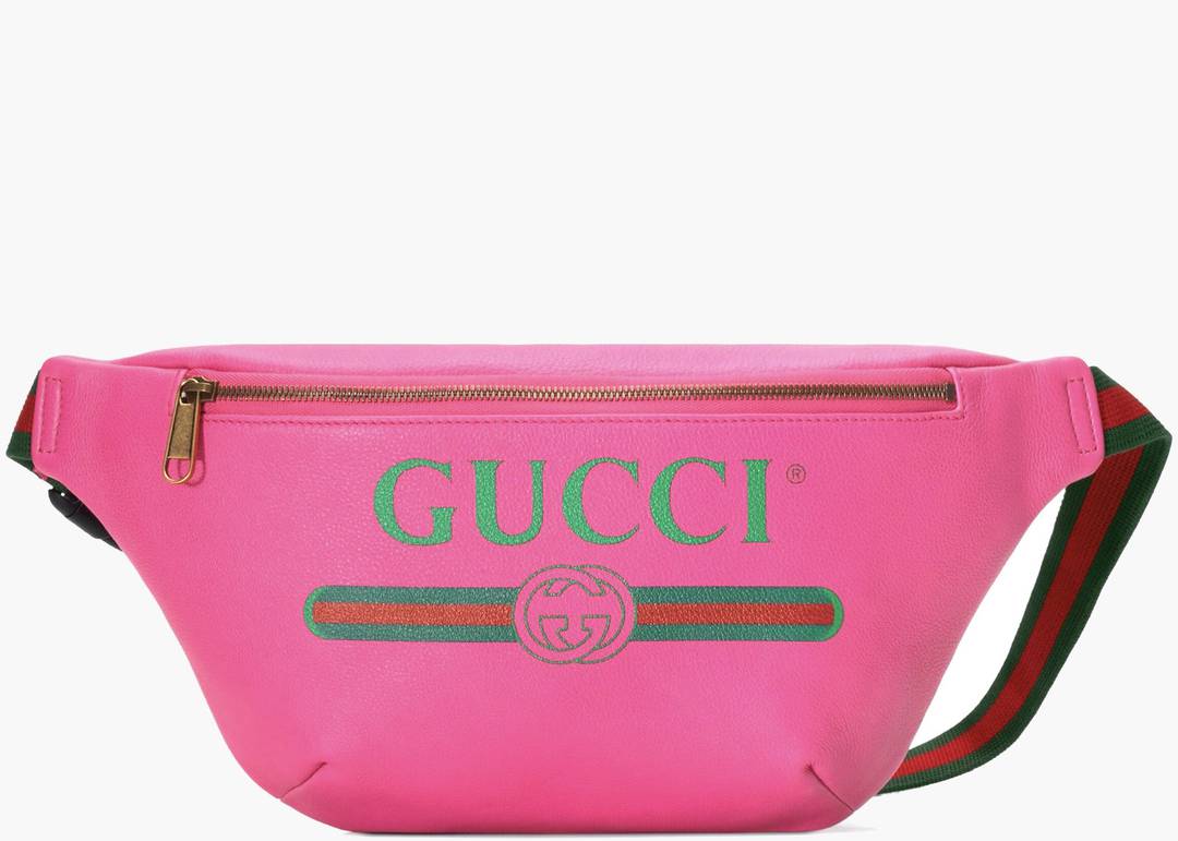 Gucci Logo Belt Bag Printed Leather Small