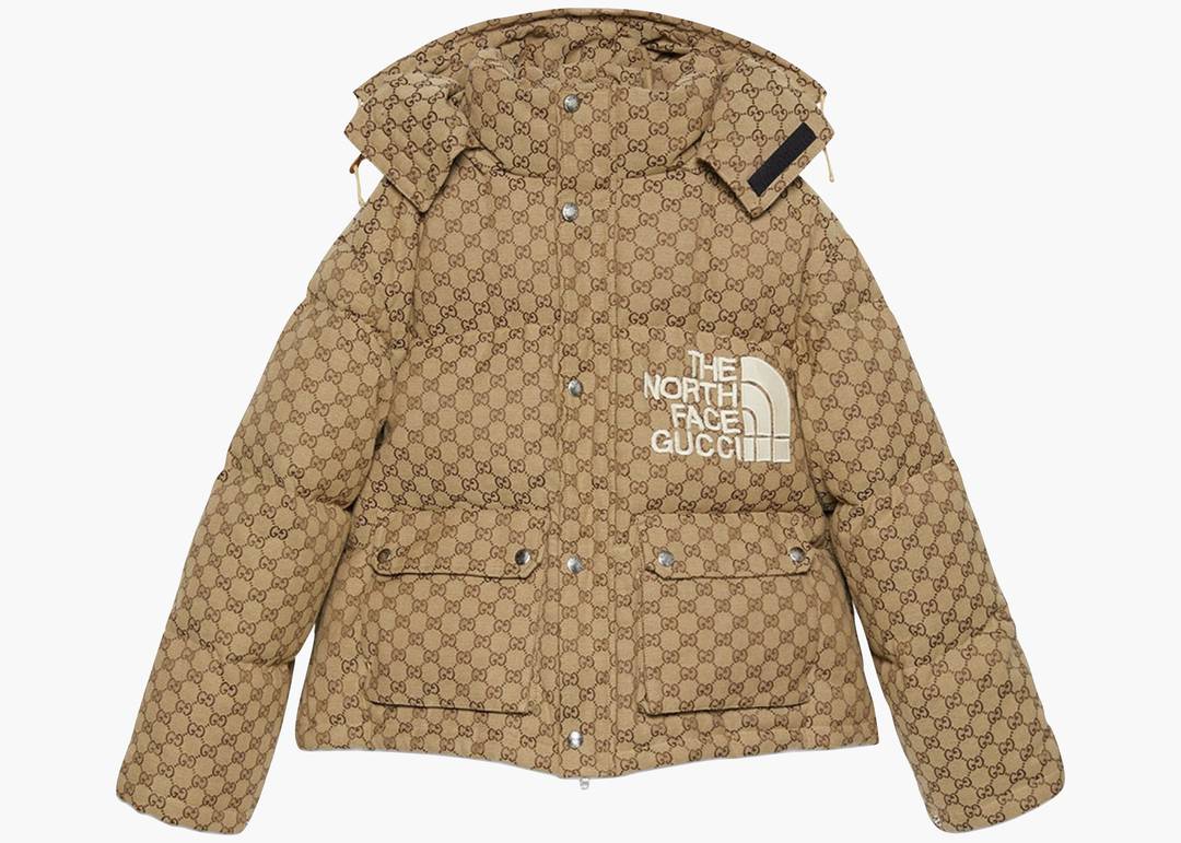 Gucci X The North Face Print Jacket Beige