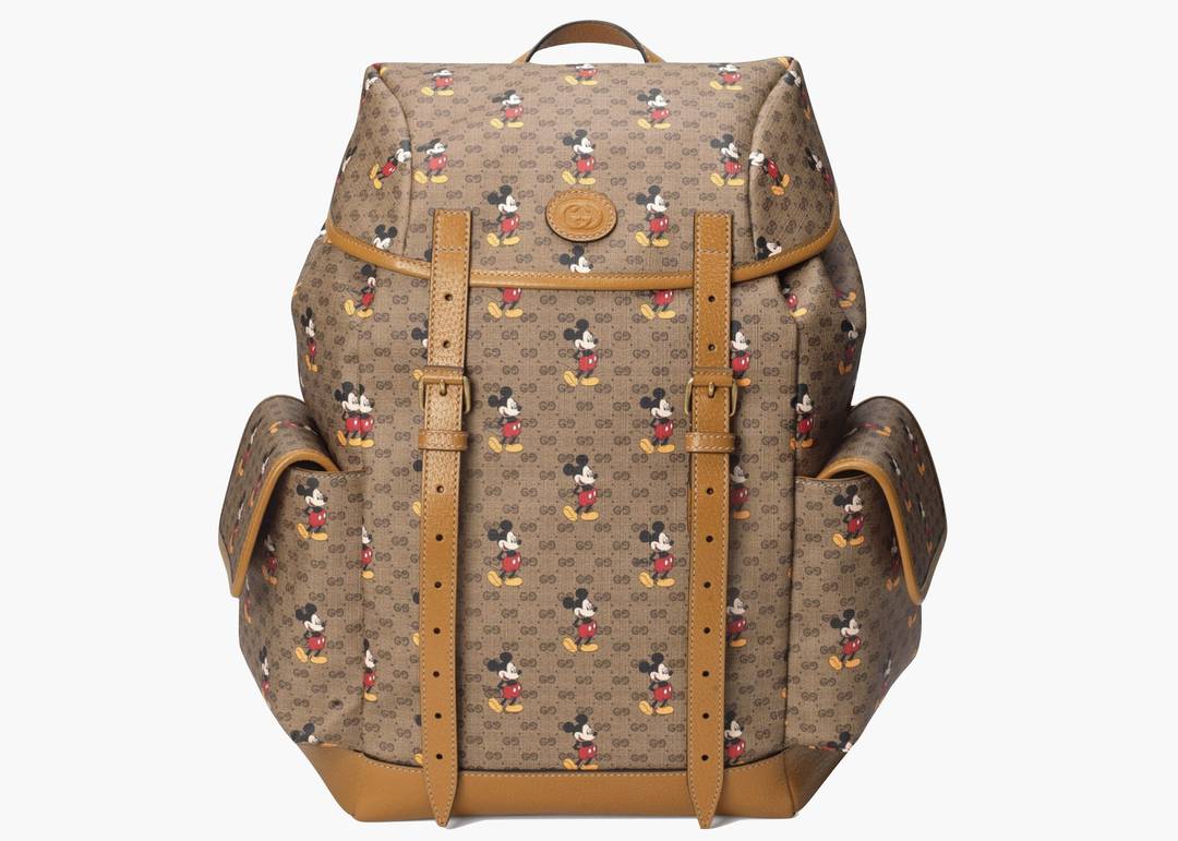 Gucci X Disney Beige GG/Mickey Print Soft Side Suitcase - Yoogi's