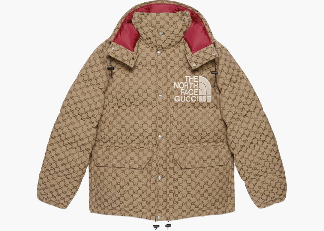 Buy The North Face x Gucci GG Canvas Shearling Jacket 'Beige/Ebony