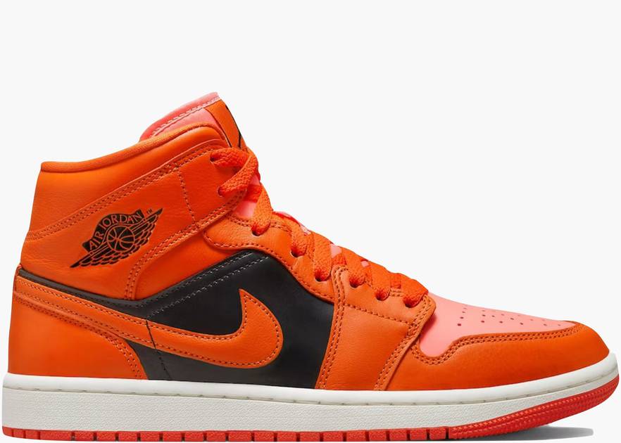 Nike Air Jordan 1 Mid Orange Black | Hype Clothinga