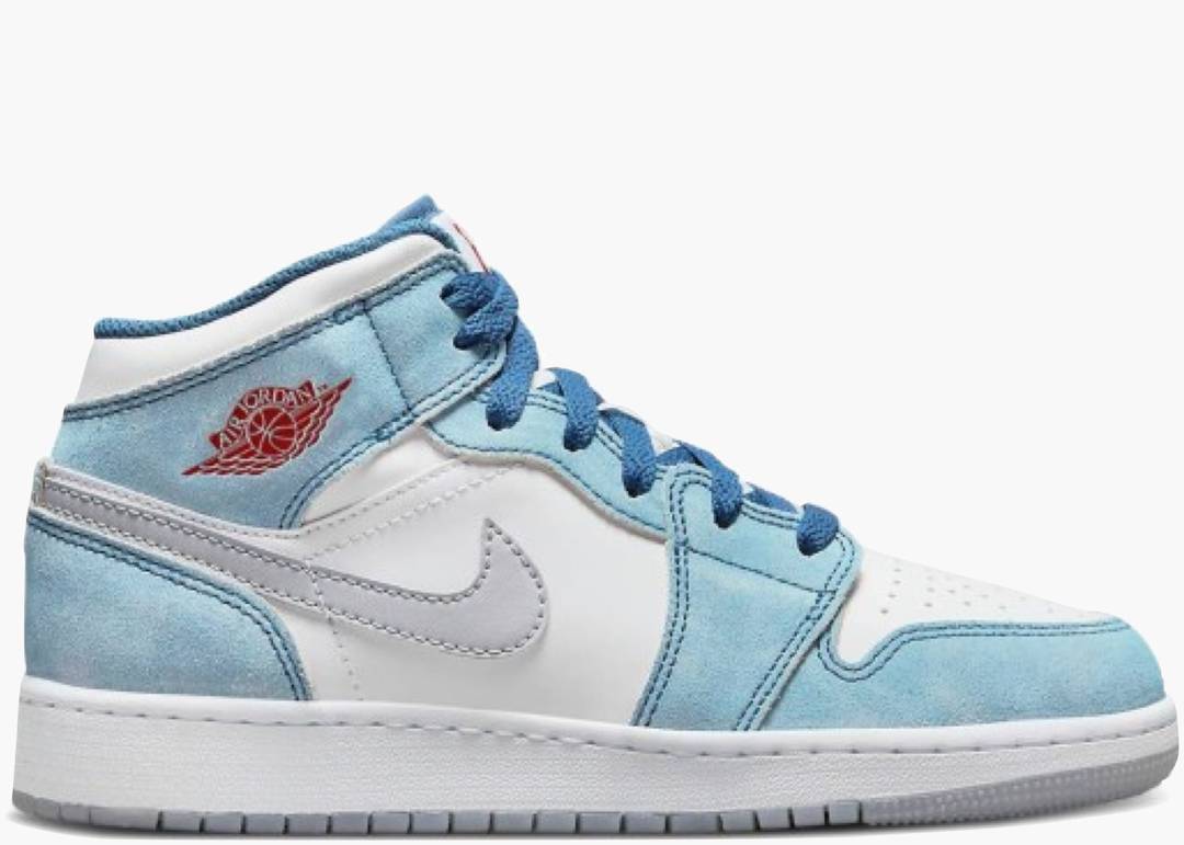 Nike Air Jordan 1 Mid SE French Blue Light Steel (GS)