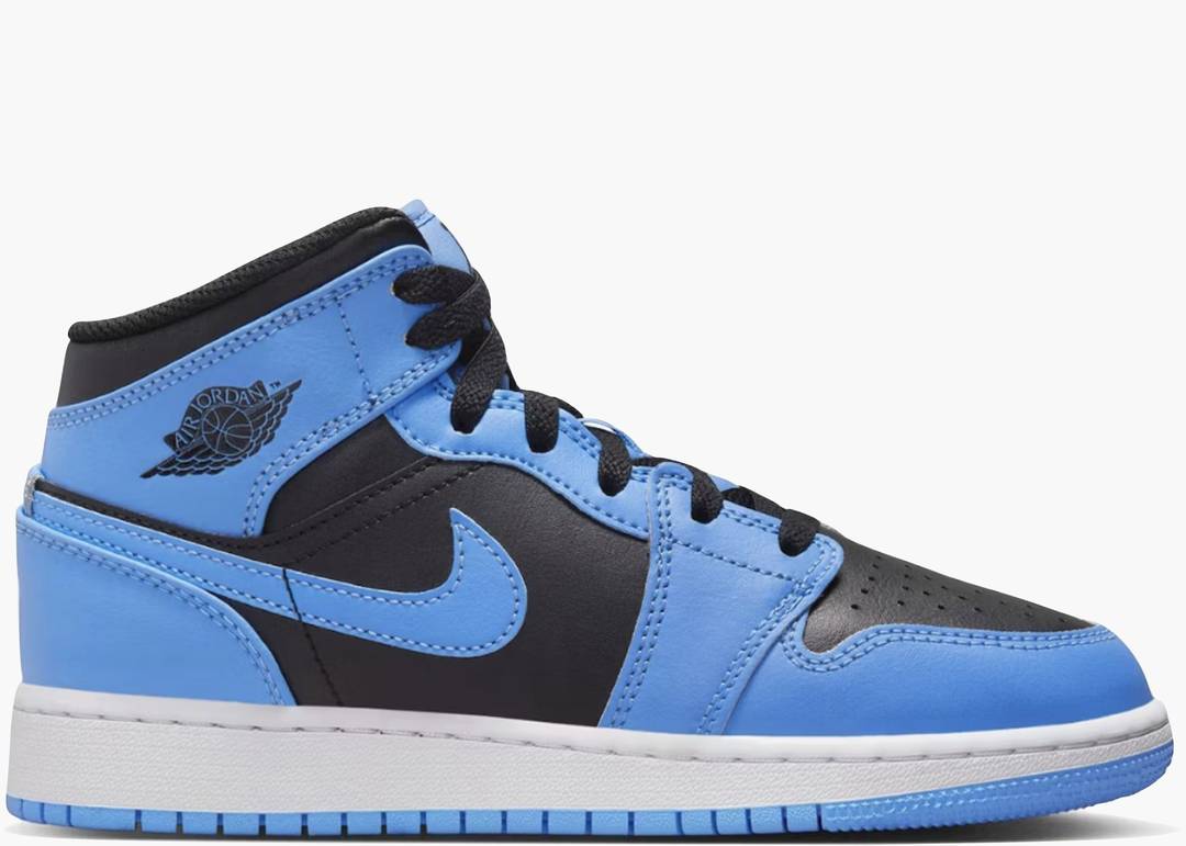 Nike Air Jordan 1 Mid University Blue Black (GS)