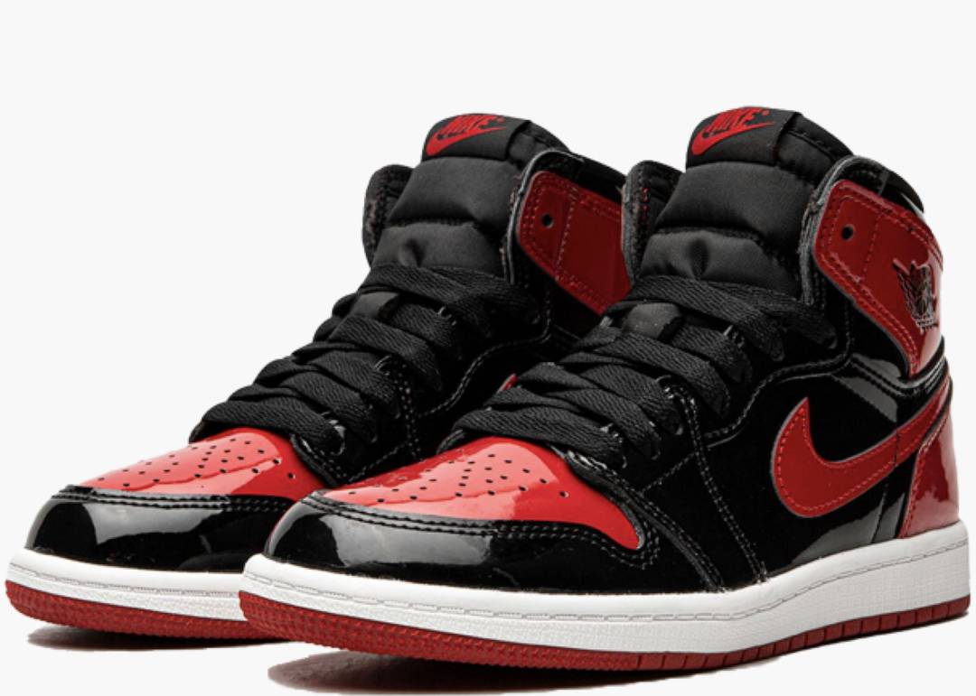 21cm】Nike PS AJ 1 High OG Patent Bred - ファッション