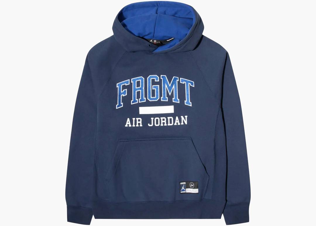 Jordan X Fragment Image Pullover Hoodie Navy | Hype Clothinga