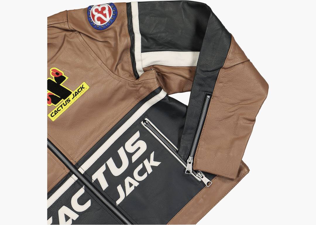 Travis Scott Jordan Brand Leather Jacket Women Release