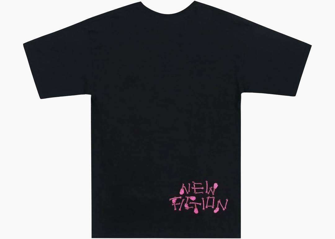 KAWS SKELETON NEW FICTION T-shirt Pink | Hype Clothinga