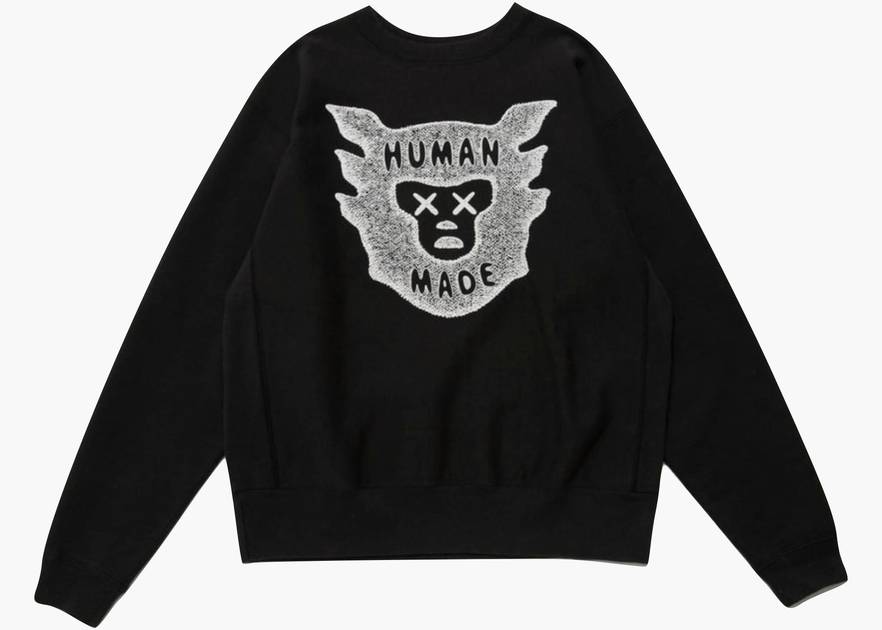 KAWS x Human Made #1 Sweatshirt Black | Hype Clothinga