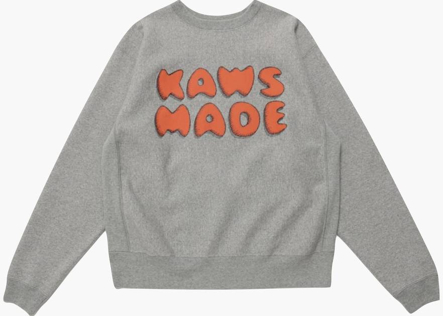 KAWS x Human Made #3 Sweatshirt Grey | Hype Clothinga