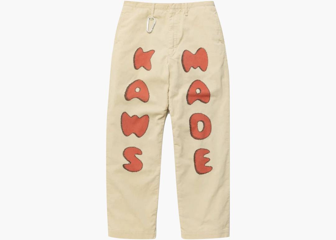 KAWS x Human Made Corduroy Print Pants Natural | Hype Clothinga