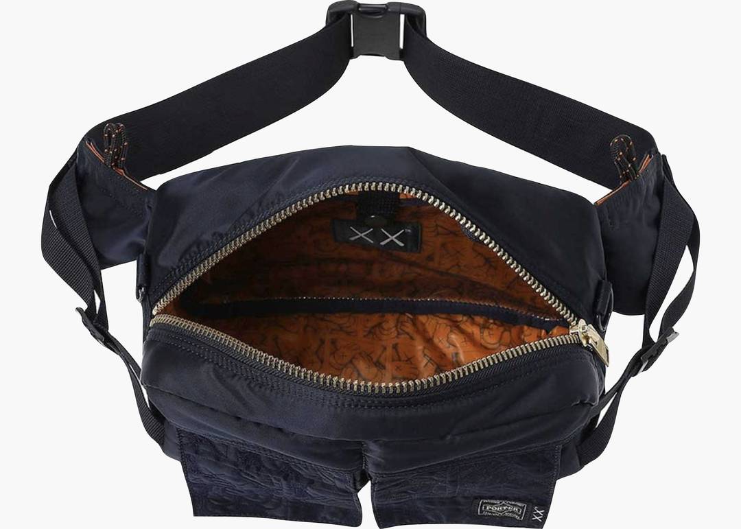 KAWS x Porter Waist Bag Iron Blue | Hype Clothinga