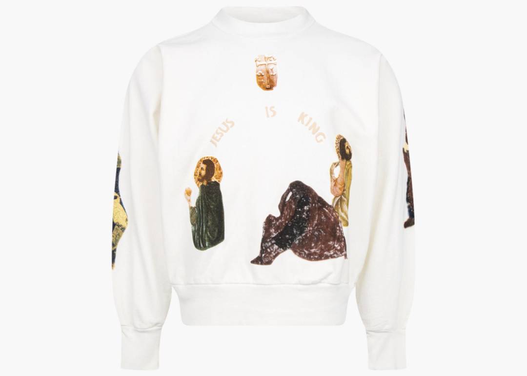 安い特売カニエウエスト JESUS IS KING CROSS CREWNECK トップス