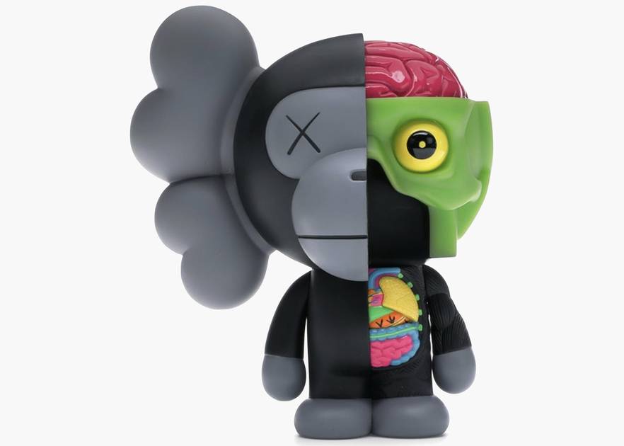 Kaws Bape Milo Dissected Figure Black Kaws Bape Milo Dissected Figure Black