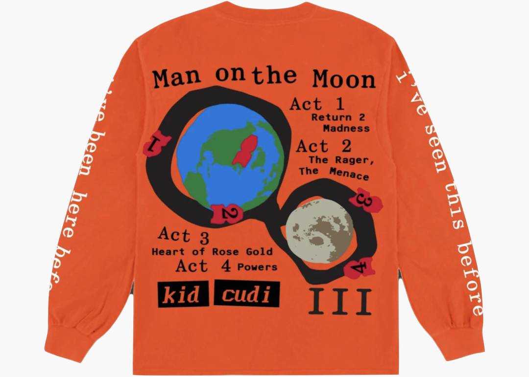 Kid Cudi CPFM For MOTM III Return 2 Madness L/S T-Shirt Orange