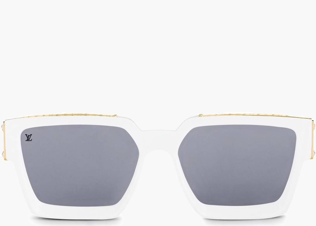 Louis Vuitton men/women White Millionaire Sunglasses w/Gold Trim