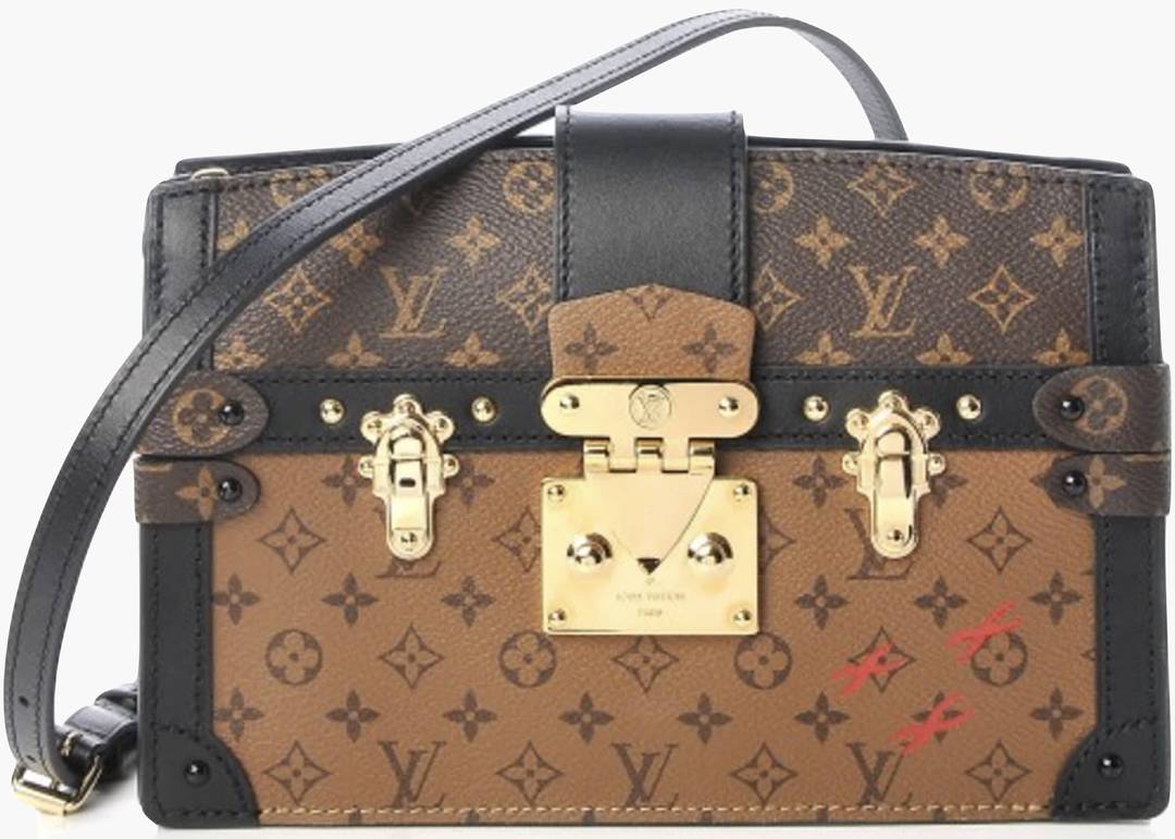 Louis Vuitton Clutch Trunk Monogram Reverse Brown/Black in Coated  Canvas/Calfskin with Brass - US