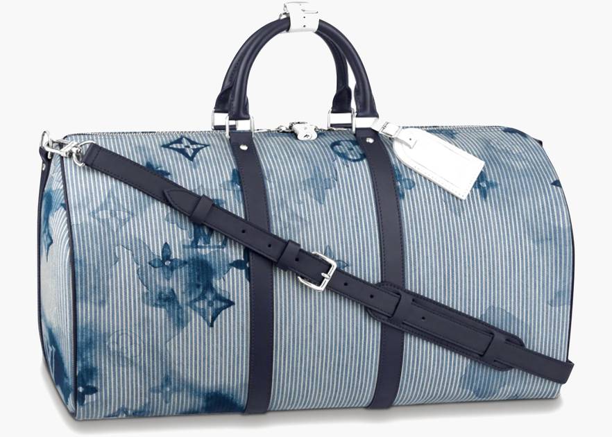 Louis Vuitton monogram denim watercolor keepall bandouliere 50