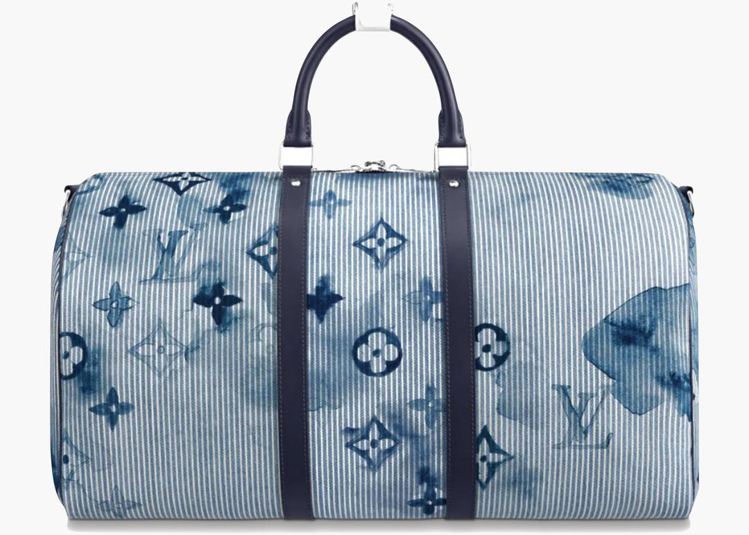 Louis Vuitton monogram denim watercolor keepall bandouliere 50