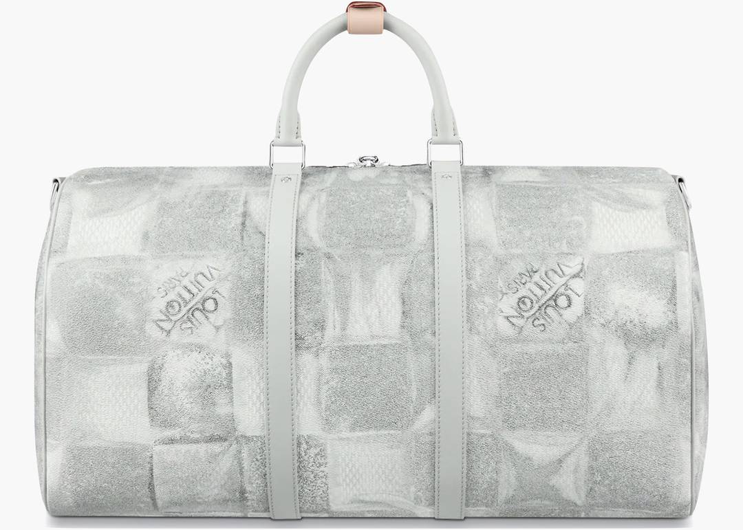 Louis Vuitton Keepall Bandouliere Damier Graphite Pixel 50 Gray in Coated  Canvas with Silver-tone - US