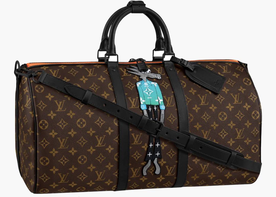 LOUIS VUITTON KEEPALL 50 bag in checkerboard canvas and…