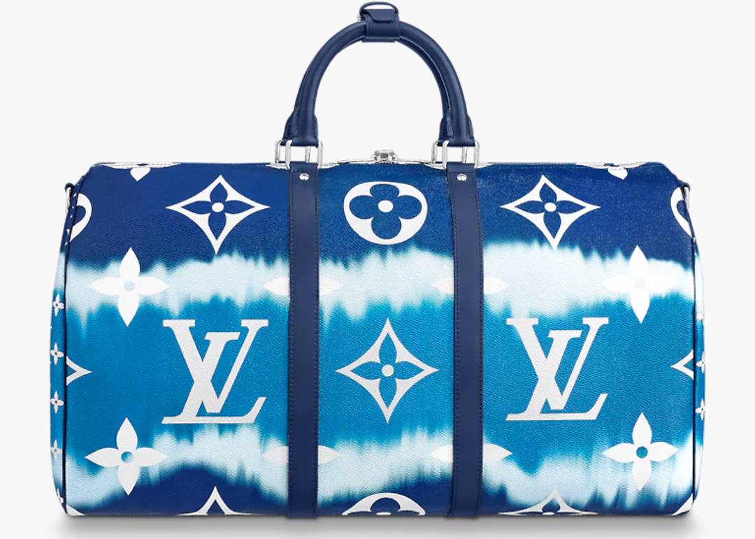 Louis Vuitton Keepall Bandouliere LV Escale 50 Bleu in Coated  Canvas/Cowhide Leather with Silver-tone - US