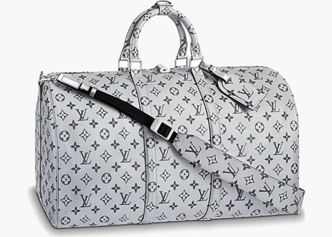 Louis Vuitton Keepall 50 Monogram Watercolor in Canvas with Silver