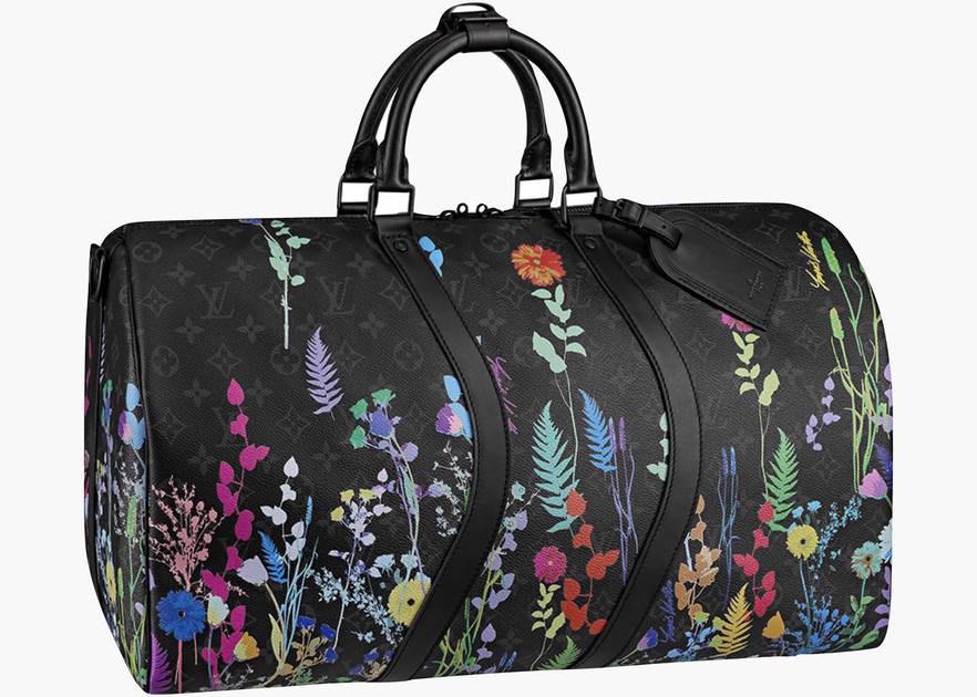 Louis Vuitton Keepall 50 Monogram Eclipse Floral Travel Bag