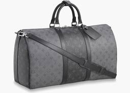 Louis Vuitton Keepall Bandoulière 55 Grey Monogram Eclipse