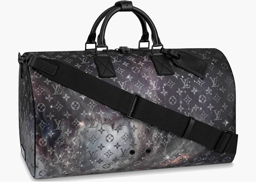 Louis Vuitton Keepall Bandouliere Monogram Galaxy 50 Black Multicolor in  Coated Canvas