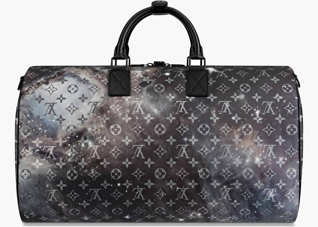 Louis Vuitton Keepall Bandouliere Monogram Galaxy 50 Black