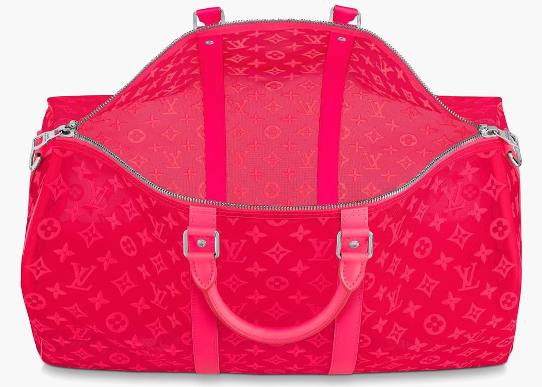 Louis Vuitton Monogram See Through Mesh Neon Keepall Bandoulière 50 Handbag