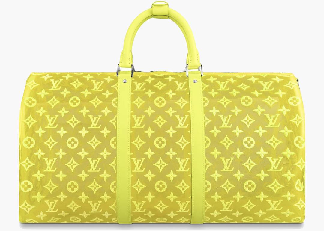 LOUIS VUITTON Monogram Fluo See Through Keepall Bandouliere 50 Yellow  832276