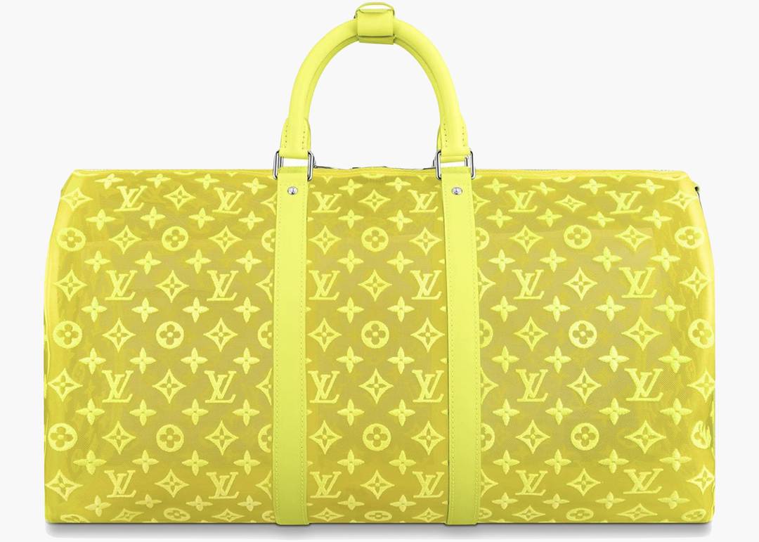 LOUIS VUITTON Monogram Fluo See Through Keepall Bandouliere 50