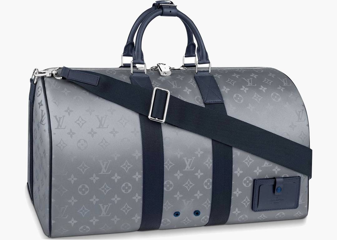 Louis Vuitton Keepall Bandouliere 50 Monogram Eclipse Grey LV Weekend  Travel Bag